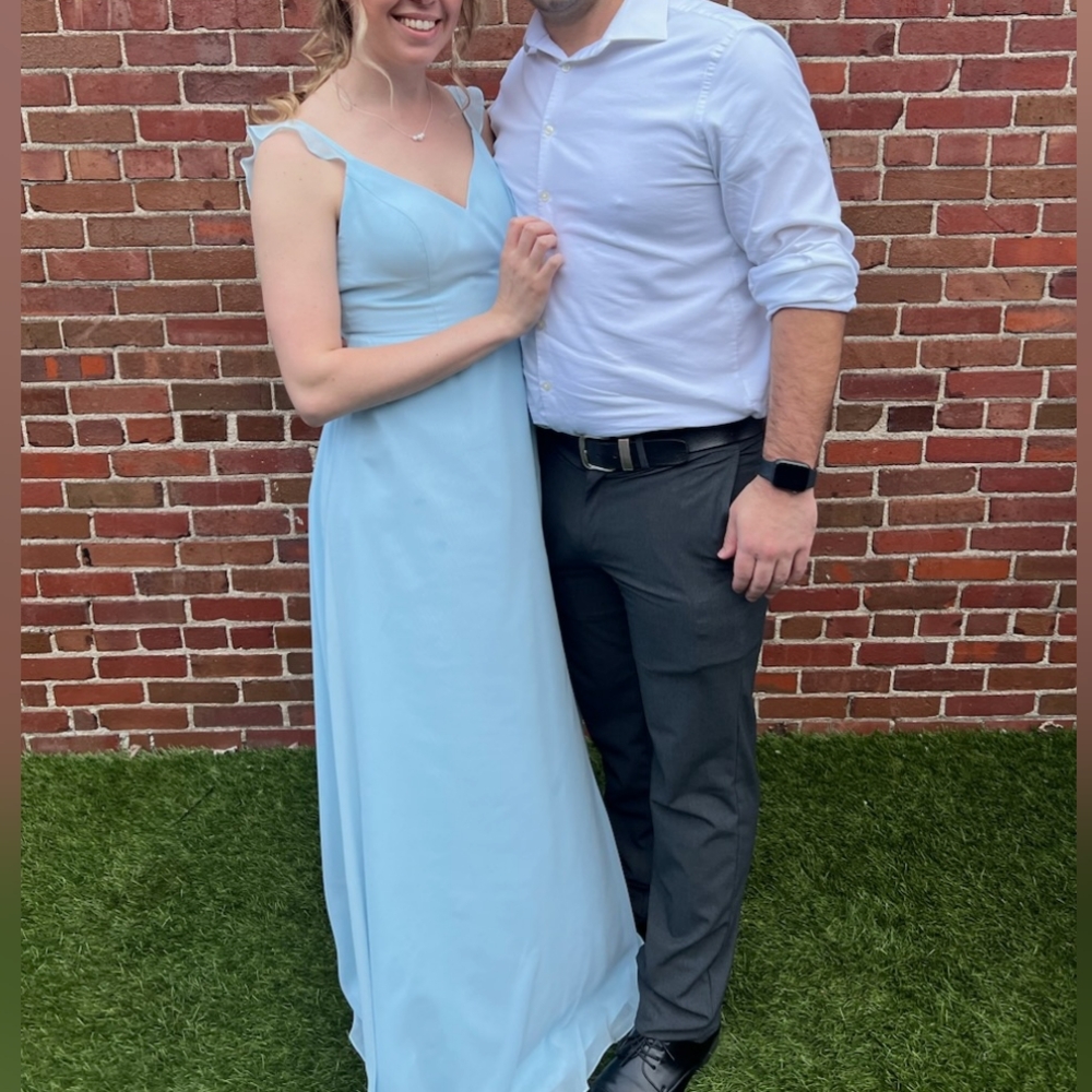 Azazie Everlee bridesmaid dress in Sky Blue